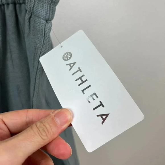 Athleta Farallon Printed Jogger Pants 26 Travel Athletic Lounge Comfy Green Gray - Picture 2 of 11